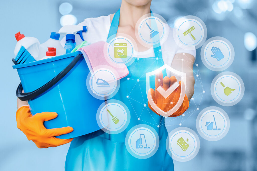 Concept of providing quality cleaning services.