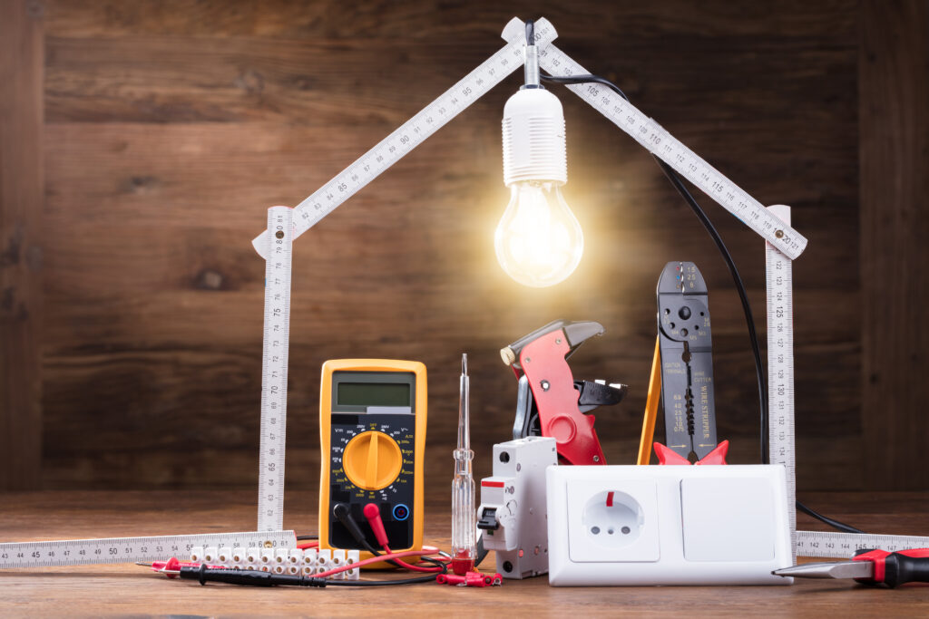 Repair Tools Under The Illuminated House